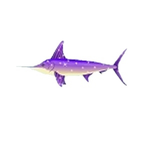 Purple Glitter Swordfish